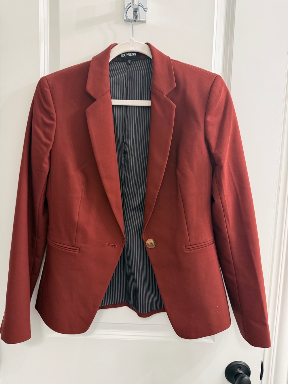 Express Women's Burgundy Tailored Blazer